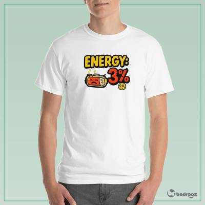 تی شرت مردانه تایپوگرافی کارتونی 3٪ انرژی