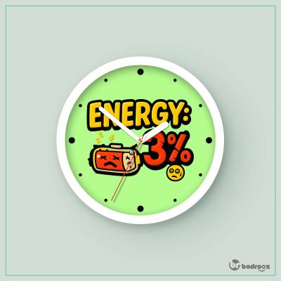 ساعت دیواری  تایپوگرافی کارتونی 3٪ انرژی
