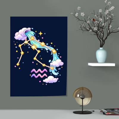 پوستر  صورت فلکی بهمن کارتونی