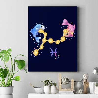 تابلو کنواس (بوم)  صورت فلکی اسفند کارتونی