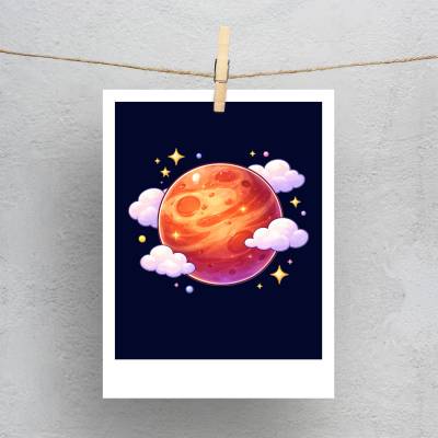 پولاروید(فتوکارت) سیاره مریخ کارتونی