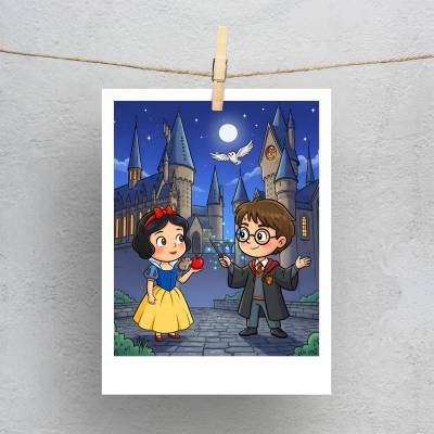 پولاروید(فتوکارت) هری پاتر و سفیدبرفی