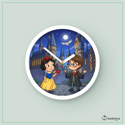 ساعت دیواری  هری پاتر و سفیدبرفی