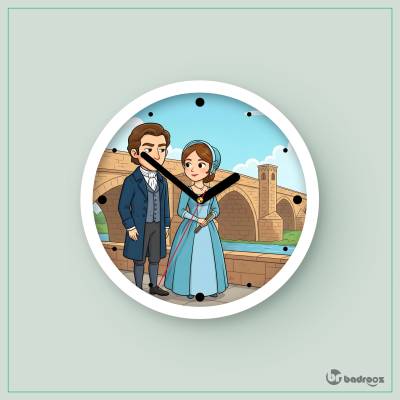 ساعت دیواری  آقای دارسی و الیزابت در سی و سه پل