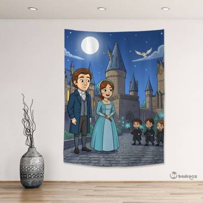 بک دراپ الیزابت و آقای دارسی در هاگوارتز