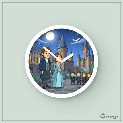 ساعت دیواری  الیزابت و آقای دارسی در هاگوارتز