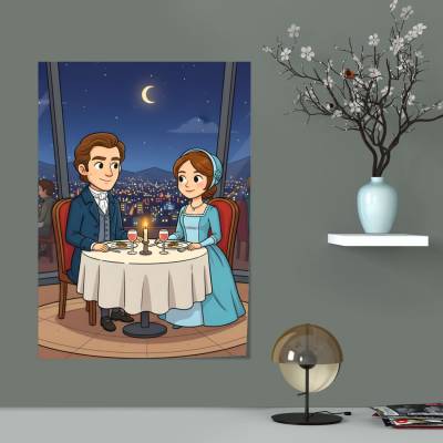 پوستر  الیزابت و آقای دارسی رستوران گردان برج میلاد