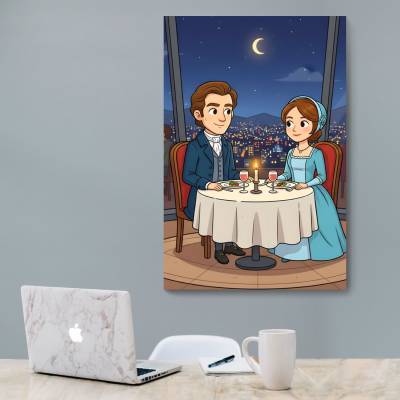 شاسی  الیزابت و آقای دارسی رستوران گردان برج میلاد