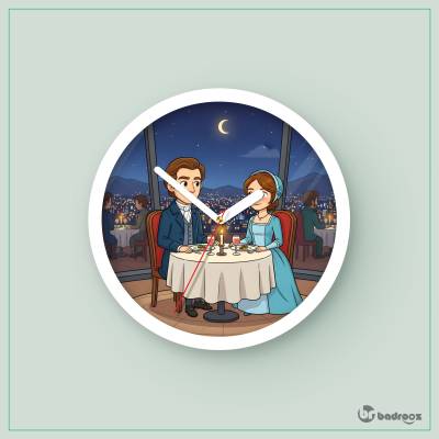 ساعت دیواری  الیزابت و آقای دارسی رستوران گردان برج میلاد