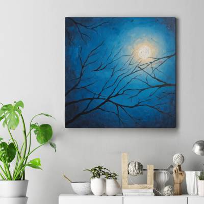 تابلو کنواس مربع (بوم) مهتاب