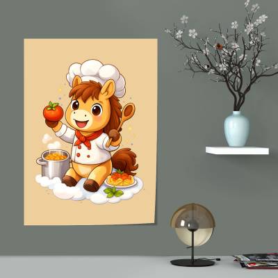 پوستر  اسب سرآشپز کارتونی