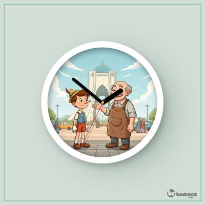 ساعت دیواری  پدر ژپتو و پینوکیو در تهران