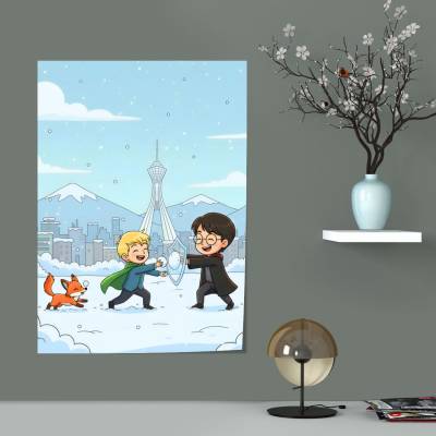 پوستر  برف بازی هری پاتر و شازده کوچولو