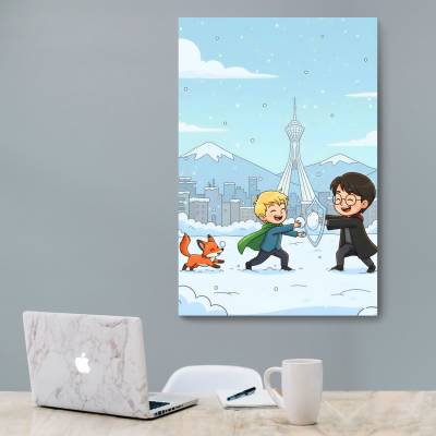 شاسی  برف بازی هری پاتر و شازده کوچولو