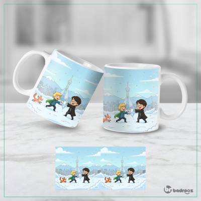 ماگ  برف بازی هری پاتر و شازده کوچولو