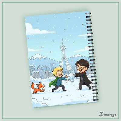 دفتر یادداشت برف بازی هری پاتر و شازده کوچولو