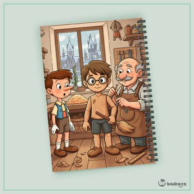 دفتر یادداشت هری پاتر چوبی