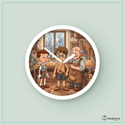 ساعت دیواری  هری پاتر چوبی