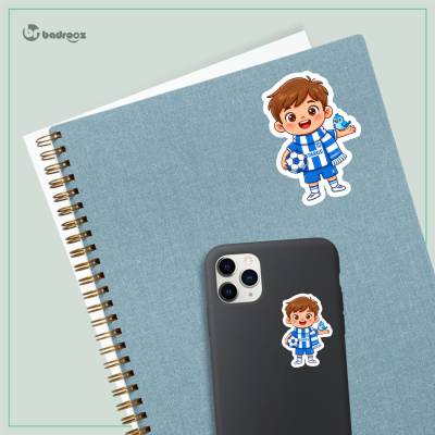 استیکر و برچسب پسر کارتونی استقلالی