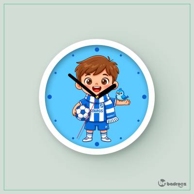 ساعت دیواری  پسر کارتونی استقلالی