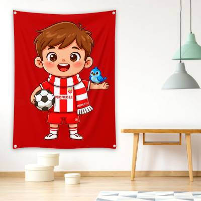 دراپ بنر پسر کارتونی پرسپولیسی