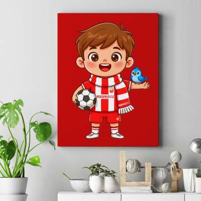 تابلو کنواس (بوم) پسر کارتونی پرسپولیسی