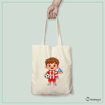 کیف خرید کتان (توت بگ) پسر کارتونی پرسپولیسی
