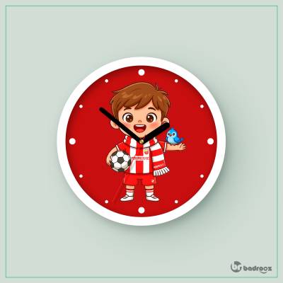 ساعت دیواری  پسر کارتونی پرسپولیسی