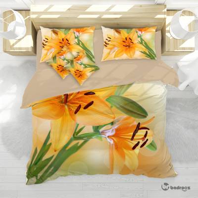 روتختی دو نفره گل زرد رنگ