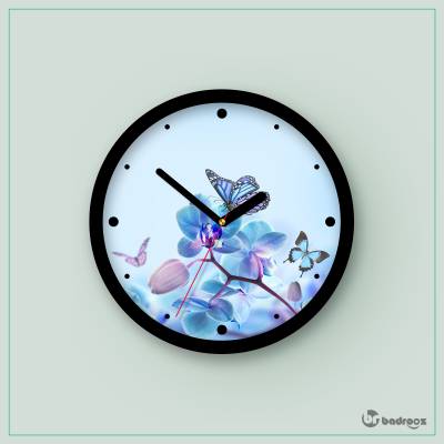 ساعت دیواری  گل پروانه 2