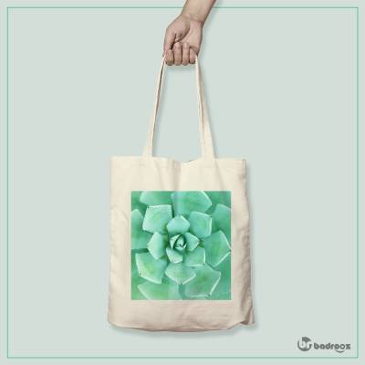 کیف خرید کتان (توت بگ) گل سبز