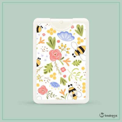 عطرجیبی پترن کارتونی گل و زنبور