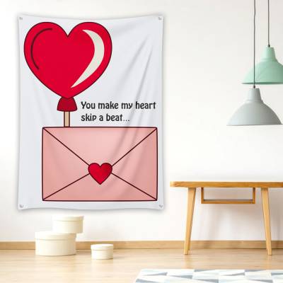 دراپ بنر نامه عاشقانه و قلب