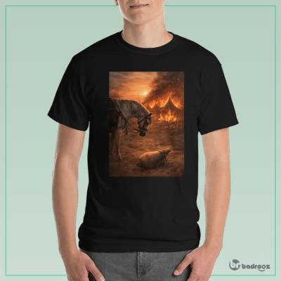 تی شرت مردانه خیمه سوزی عصر عاشورا