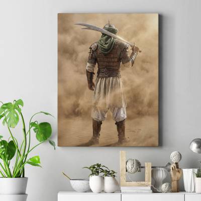 تابلو کنواس (بوم) حضرت علی(ع) و ذوالفقار