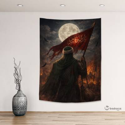 بک دراپ تمثال حضرت عباس (ع) در عاشورا