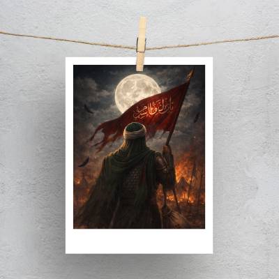 پولاروید(فتوکارت) تمثال حضرت عباس (ع) در عاشورا