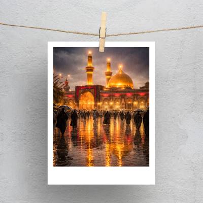 پولاروید(فتوکارت) باران و نور در کربلا