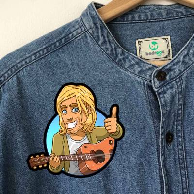 پچ حرارتی (برچسب لباس) کرت کوبین (Kurt Cobain)-3