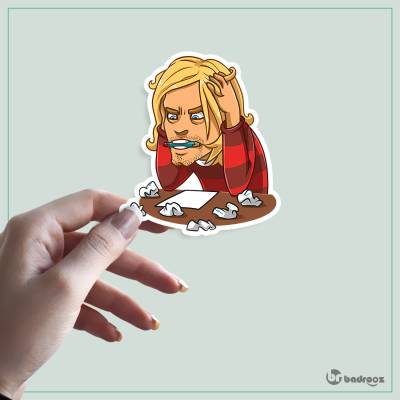 استیکر و برچسب کرت کوبین (Kurt Cobain)-27