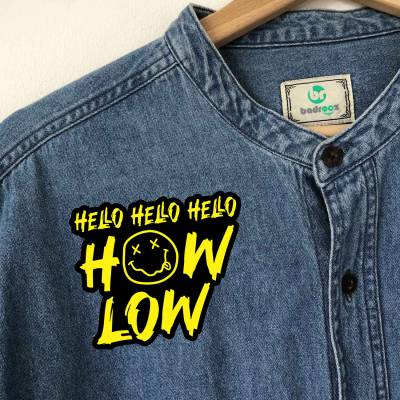 پچ حرارتی (برچسب لباس) نیروانا HELLO HELLO HELLO HOW LOW
