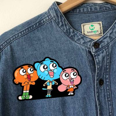 پچ حرارتی (برچسب لباس) گامبال و داروین و آناییس (Gumball & Darwin & Anais)-1