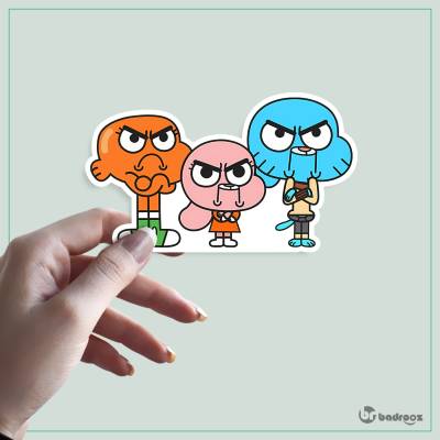 استیکر و برچسب گامبال و داروین و آناییس (Gumball & Darwin & Anais)-2