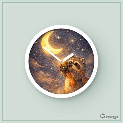 ساعت دیواری  راکون عکاس