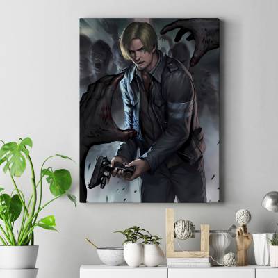 تابلو کنواس (بوم) طرح بازی رزیدنت اویل (Resident Evil) کد : 008 