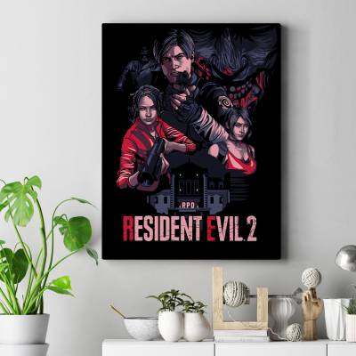 تابلو کنواس (بوم) طرح بازی رزیدنت اویل (Resident Evil) کد : 021 