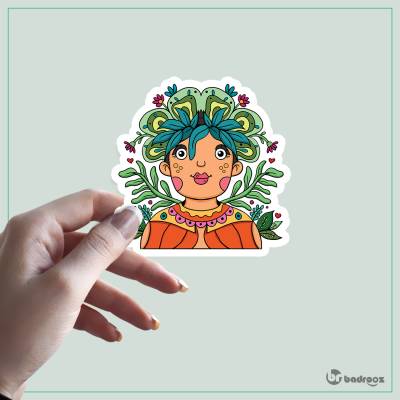 استیکر و برچسب ماندالای دختر