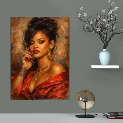 پوستر  طرح ریحانا ( Rihanna ) - کد : 001 