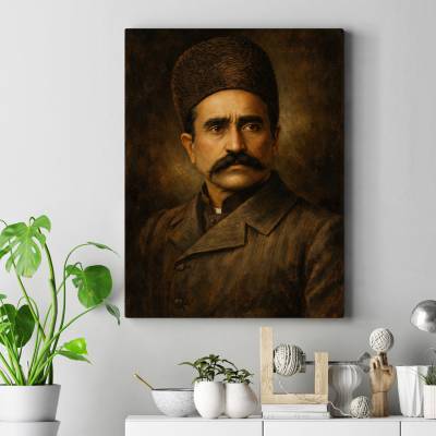 تابلو کنواس (بوم) طرح ستارخان «سردار ملی»