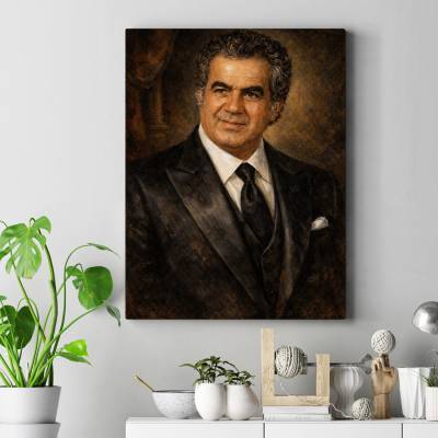 تابلو کنواس (بوم) طرح ناصر ملک‌ مطیعی - کد : 001